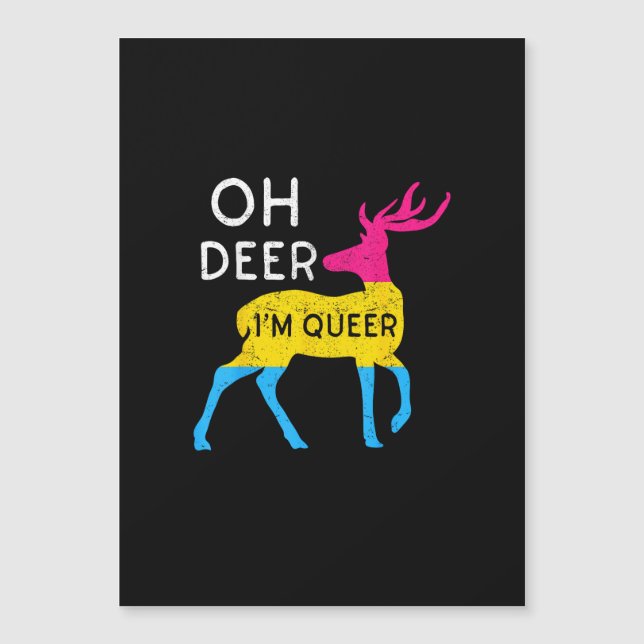 Oh Deer Queer Colorful Pride Flag Celebration  (Voorkant)
