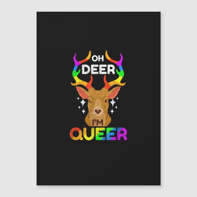 Oh Deer Queer Funny LGBTQ Pride Awareness  (Voorkant)