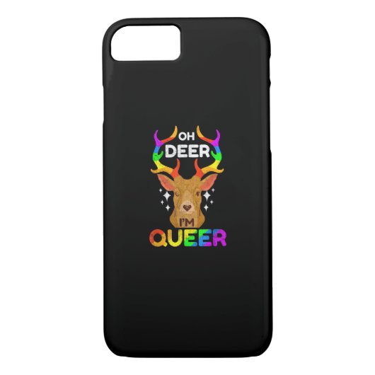 Oh Deer Queer Funny LGBTQ Pride Awareness Case-Mate iPhone Case (Achterkant)