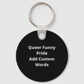 Oh Deer Queer Funny Pun LGBT Pride CelebraKeychain Sleutelhanger (Achterkant)