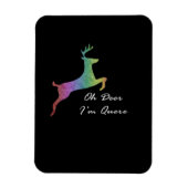 Oh Deer Queer Funny Pun LGBT Pride Celebration Magneet (Verticaal)