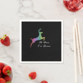Oh Deer Queer Funny Pun LGBT Pride Celebration  Servet (Insitu)