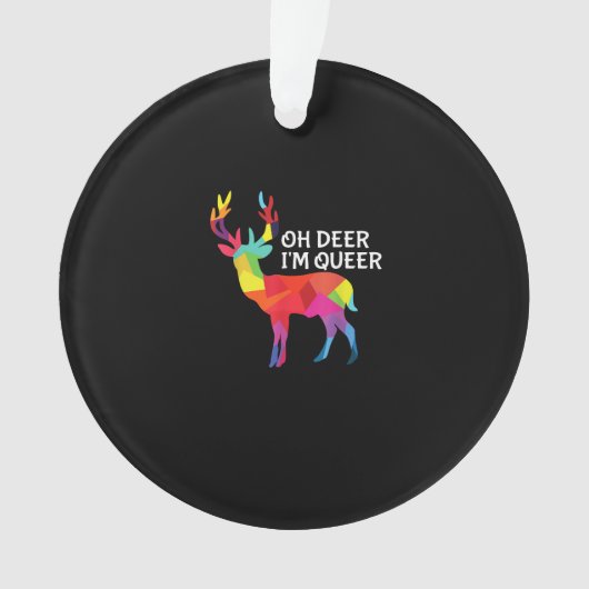 Oh Deer Queer Funny Pun LGBT Pride Design (devant)
