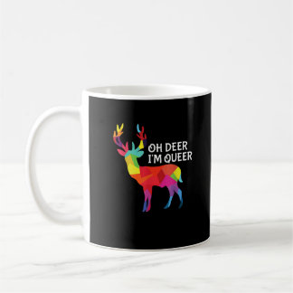 Oh Deer Queer Funny Pun LGBT Pride Design Koffiemok