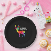 Oh Deer Queer Funny Pun LGBT Pride Design Papieren Bordje (Feest)