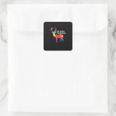 Oh Deer Queer Funny Pun LGBT Pride Design Vierkante Sticker (Tas)