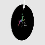 Oh Deer Queer Funny Pun LGBT PrideAcrylic Ornament (devant)