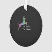 Oh Deer Queer Funny Pun LGBT PrideAcrylic Ornament (devant)