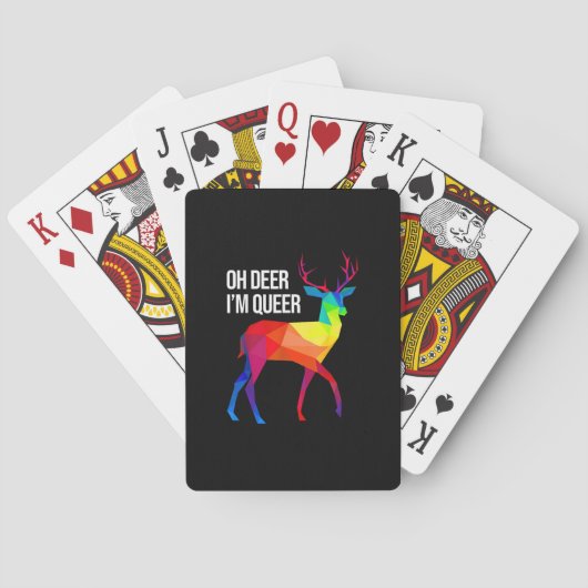 Oh Deer Queer LGBT Pride Celebration Design  Pokerkaarten (Achterkant)