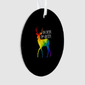 Oh Deer Queer LGBTQ Pride CelebratAcrylic Ornament (devant)