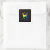 Oh Deer Queer LGBTQ Pride Celebration Month  Vierkante Sticker (Tas)
