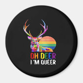 Oh Deer Queer Minimal Modern Style Magneet (Voorkant)