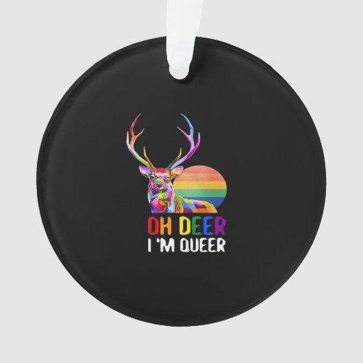 Oh Deer Queer Minimal Modern StyleAcrylic Ornament (devant)