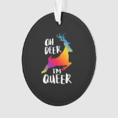 Oh Deer Queer Pride Minimal ArtistAcrylic Ornament (devant)