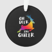 Oh Deer Queer Pride Minimal ArtistAcrylic Ornament (devant)