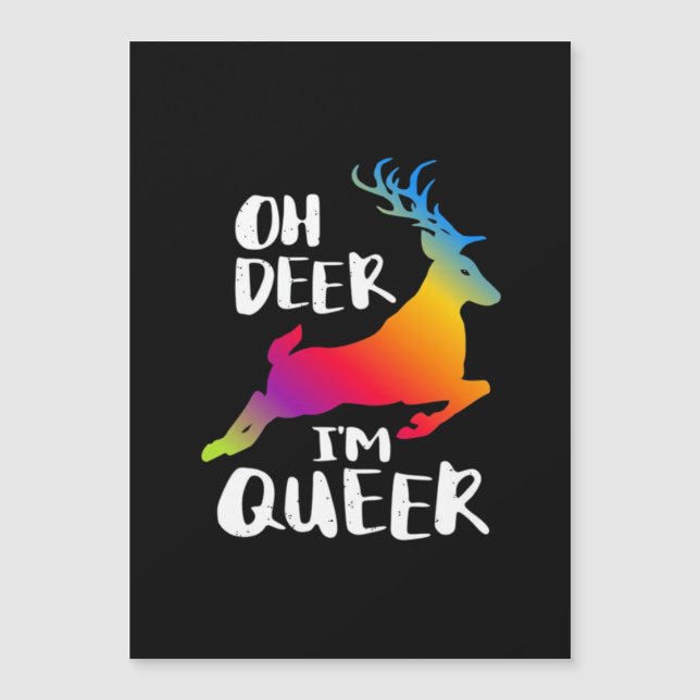 Oh Deer Queer Pride Minimal Artistic Style  (Voorkant)