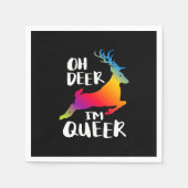 Oh Deer Queer Pride Minimal Artistic Style Servet (Voorkant)
