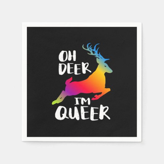 Oh Deer Queer Pride Minimal Artistic Style  Servet (Voorkant)
