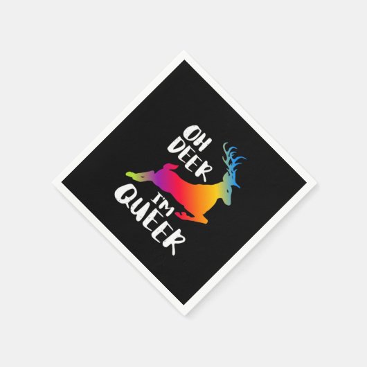 Oh Deer Queer Pride Minimal Artistic Style  Servet (Hoek)