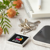 Oh Deer Queer Pride Minimal Artistic Style  Sleutelhanger (Zijkant)