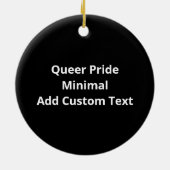 Oh Deer Queer Pride Minimal Artistic StyleOrnament Keramisch Ornament (Achterkant)