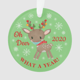 Oh Deer Quel An Reinder Mask Christmas Green