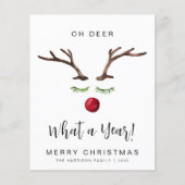 Oh Deer Quelle Année Carte De Noël (Devant)