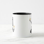 Oh Deer Reindeer Antler Snowflakes, kerstcadeau Mok (Midden)