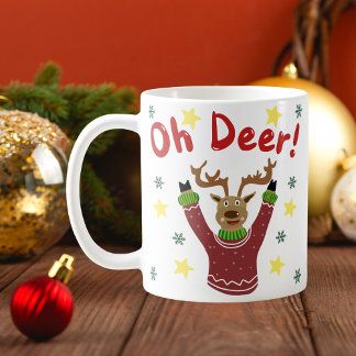 Oh Deer Reindeer Christmas Fun Mug