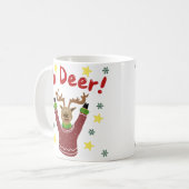 Oh Deer Reindeer Christmas Fun Mug (Devant gauche)