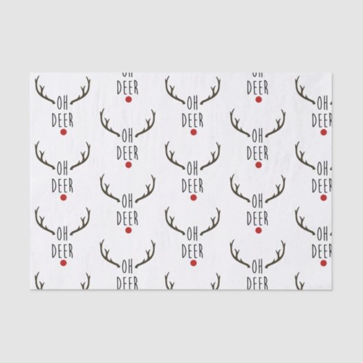 OH DEER Rendier Kerstvakantie Feestelijk Feest Tissuepapier (Voorkant)