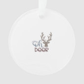 Oh Deer Retro Classic Design Acrylic Ornament (devant)