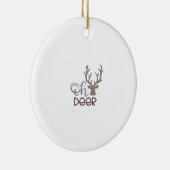 Oh Deer Retro Classic Design Keramisch Ornament (Rechts)