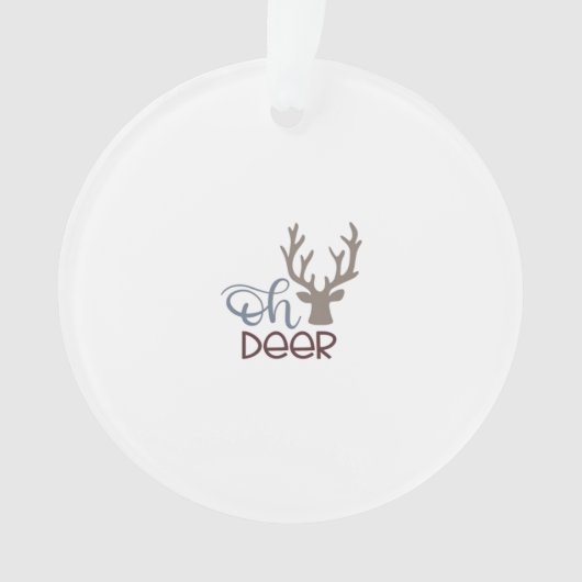Oh Deer Retro Classic Design Ornament (voorkant)