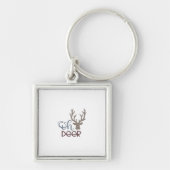 Oh Deer Retro Classic Design Sleutelhanger (Voorkant)