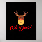 Oh Deer Retro Classic Poster (Voorkant)