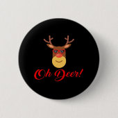 Oh Deer Retro Classic Ronde Button 5,7 Cm (Voorkant)