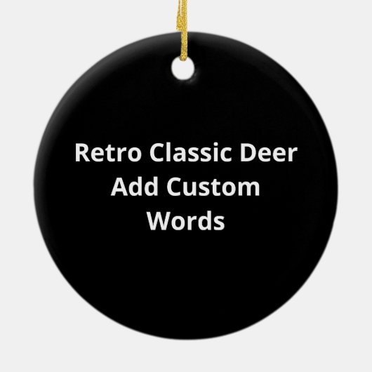 Oh Deer Retro Classic Style Ornament (Achterkant)