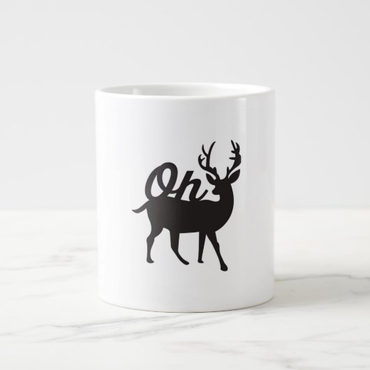 Oh Deer Retro Classic Vibe  Extra Grote Beker (Voorkant)