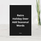 Oh Deer Retro Holiday Vibe Kaart (Achterkant)