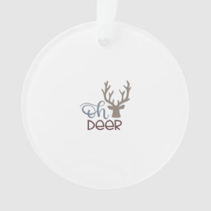 Oh Deer Retro Klassiek Ontwerp Acryl Ornament