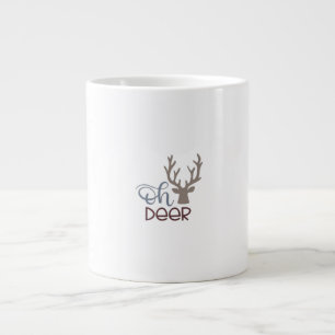 Oh Deer Retro Klassiek Ontwerp Extra Grote Beker