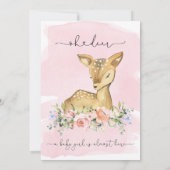 Oh Deer Rose Girl Baby shower Invitation (Dos)