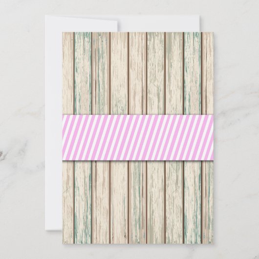 Oh Deer! Rustic Girl Baby shower Uitnodiging (Achterkant)