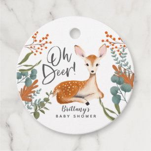 Oh Deer rustieke Herfst Woodland Baby shower Bedankjes Labels