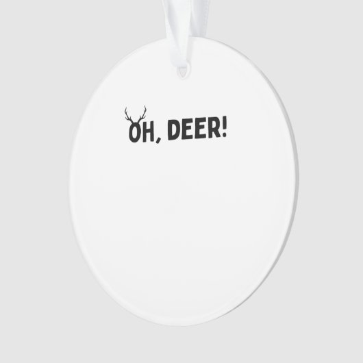 Oh Deer Simple Aesthetic Acrylic Ornament (voorkant)