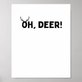 Oh Deer Simple Aesthetic Poster (Voorkant)