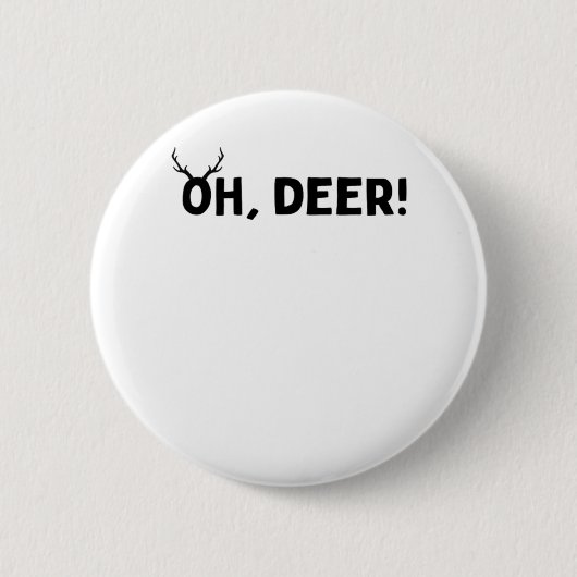 Oh Deer Simple Aesthetic Ronde Button 5,7 Cm (Voorkant)