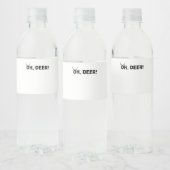 Oh Deer Simple Aesthetic  Waterfles Etiket (Flessen)