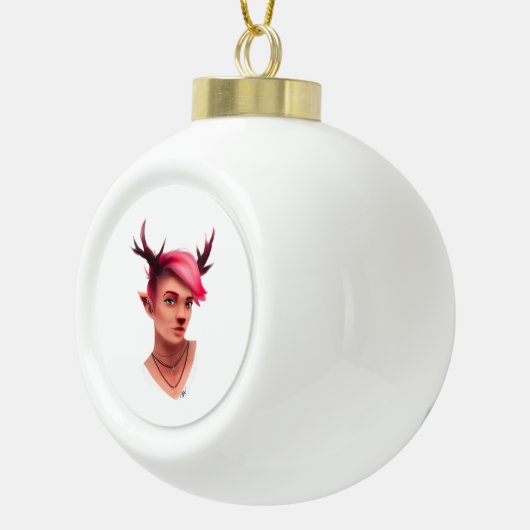 Oh Deer Simple Creative Style Keramische Bal Ornament (Rechts)